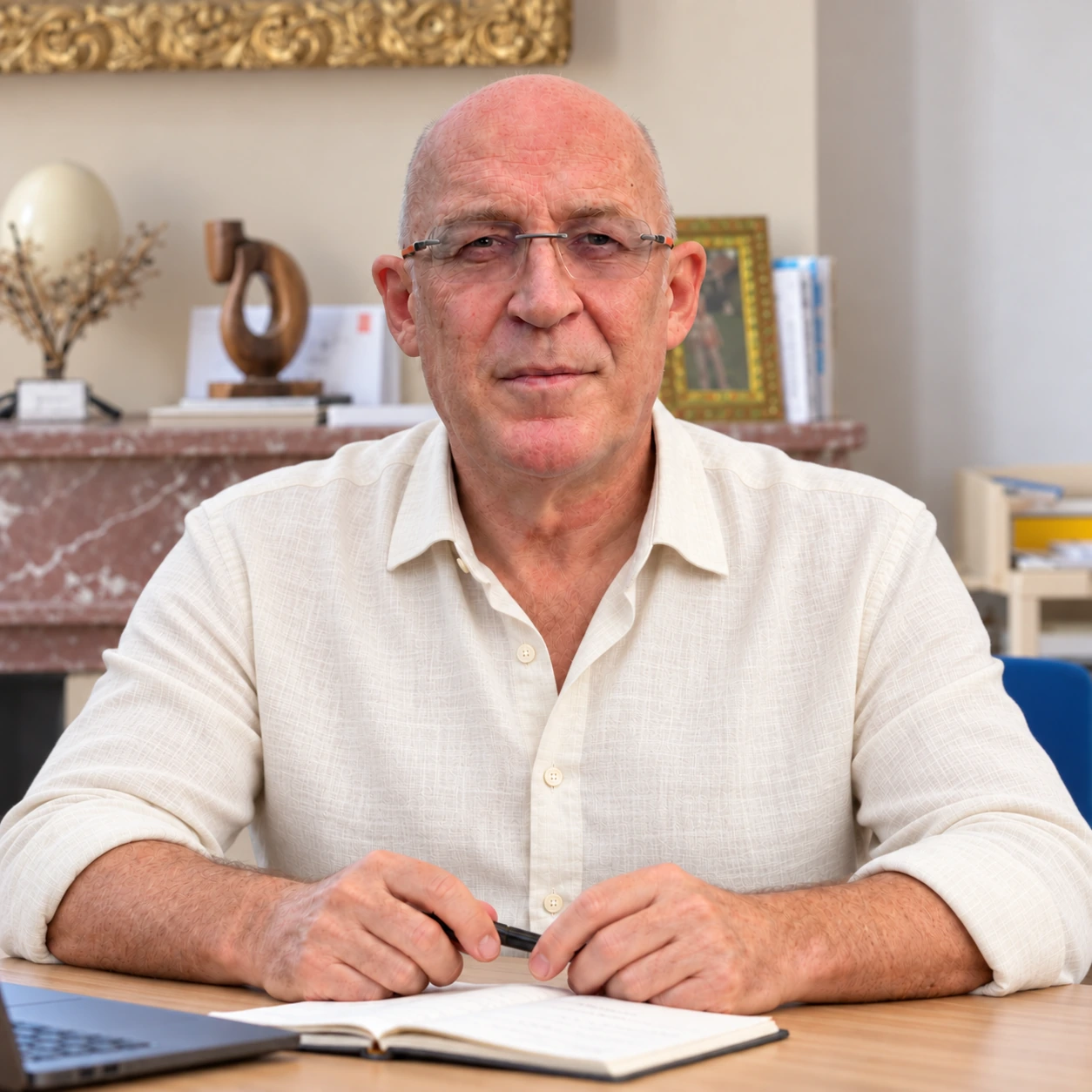 Philippe Duportail dans son bureau du cabinet A3C à Rosendael